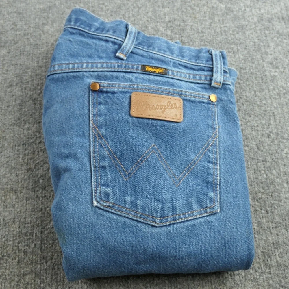 Vintage Wrangler Jeans Men 40x32 (38x31) 13MWZ Cowboy Cut Denim Workwear Western